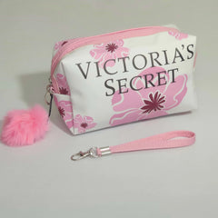 Victoria Secret Makeup Carry Pouch With Bow Keychain