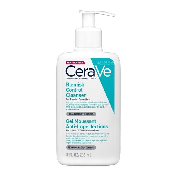 CeraVe Blemish Control Face Cleanser with 2% Salicylic Acid & Niacinamide for Blemish-Prone Skin (236ml)