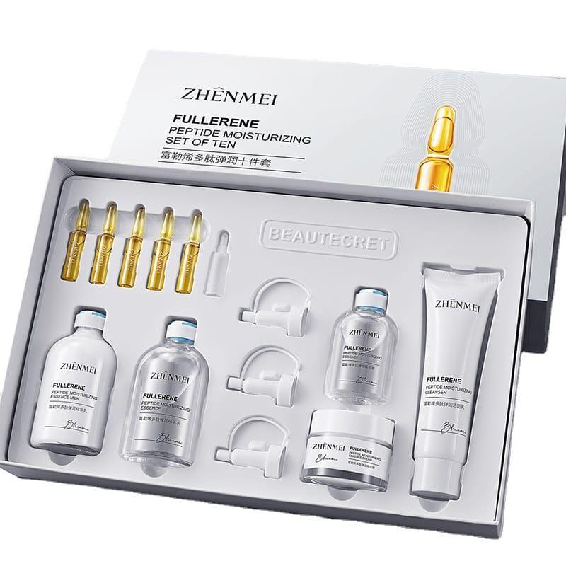 ZHENMEI FULLERENE Peptide Mosturizing Skin Care Set Ten piece