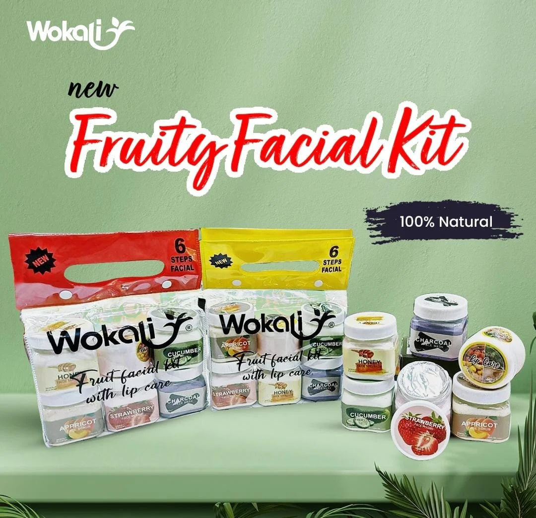 Wokali 6 Steps Fruity Facial Kit