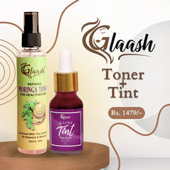 Glaash Pack of 02 Tint + Moring Toner for Healthier Skin Plum Fatale Tint