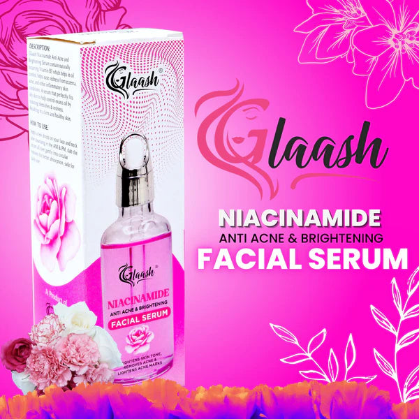 Glaash Pack of 02 Facial Tint Niacinamide Facial Serum + Peach Punch Tint