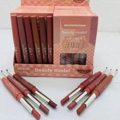 Beauty Model 2 in 1 Lip Liner Pack of 6