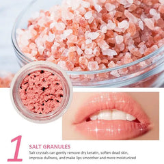 KORMESIC Exfoliating Moisturizing Hydrating Brightening Himalayan Salt Lip Scrub