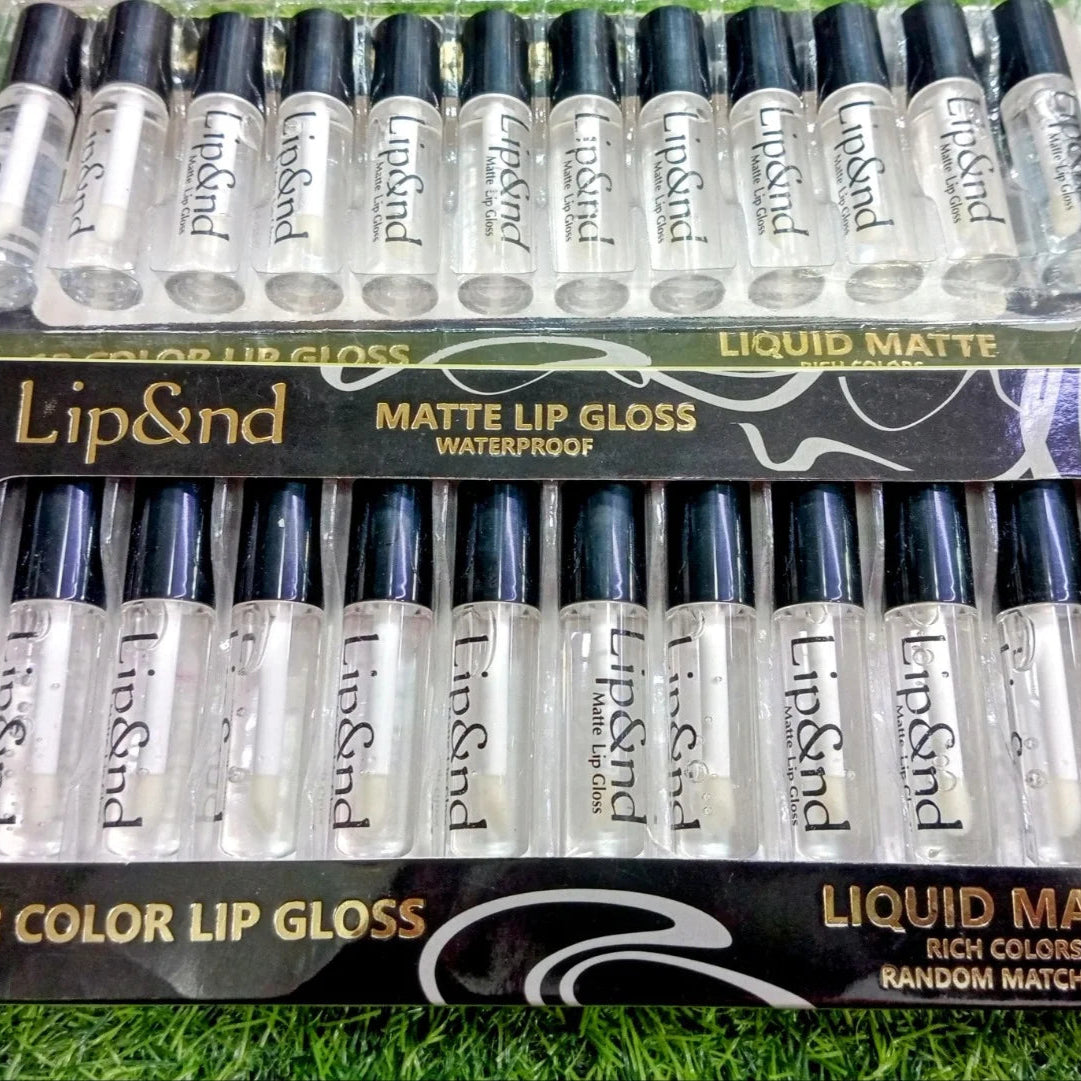 12 Lip&nd Matte Lip Gloss Waterproof (Transparent)