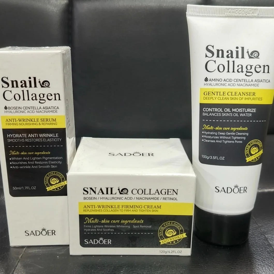 100% Original Sadoer Snail Collagen 3in1 Anti Wrinkles Deal