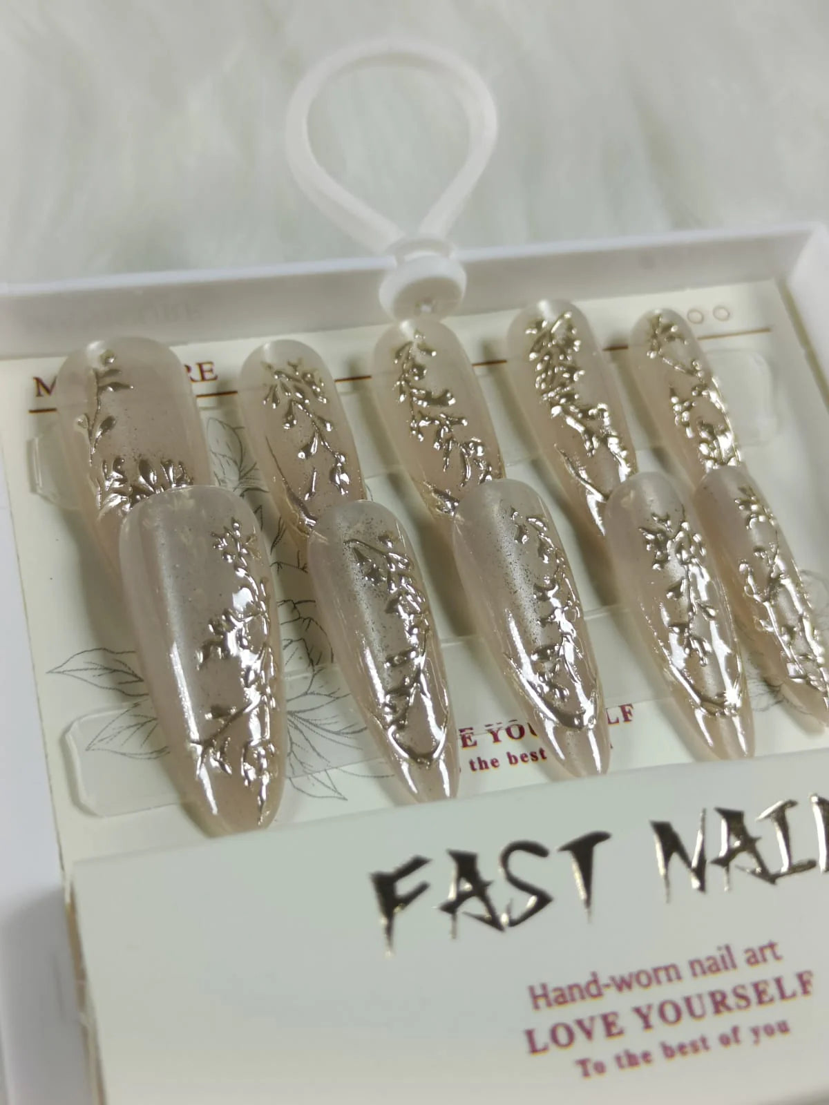Cat Eye Fake Nails Handmade