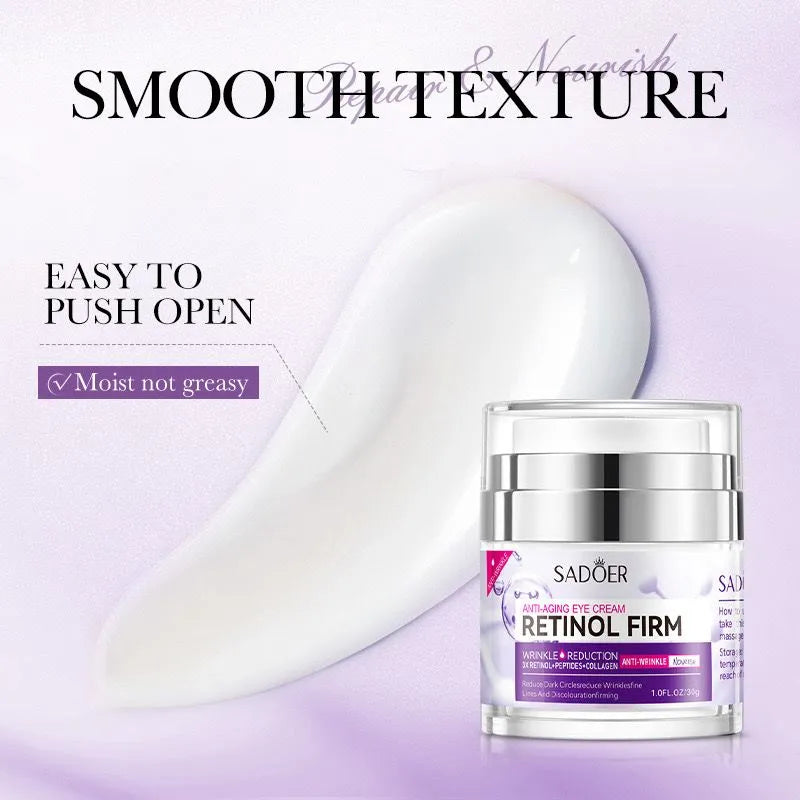 Sadoer Anti‑Aging Retinol Firm Wrinkle Reduction Peptides + Collagen Eye Cream – 30 g