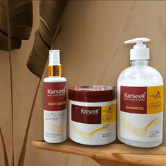 Karseel Hair Care 3‑in‑1 Deal – Hair Mask 500 g, Shampoo 500 ml & Hair Serum 100 ml