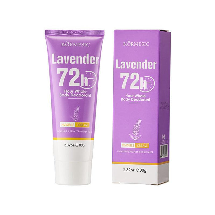 KORMESIC Lavender Scented Whole Body Deodorant Cream 72H Odor Control - 80gm