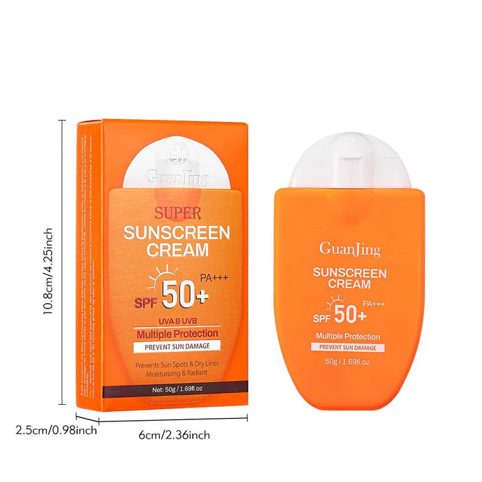 Guanjing Sunscreen Cream SPF 50+ Multiple Protection & Moisturizing Formula – 50g