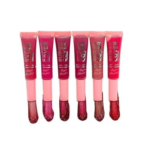 Huda Matte Liquid Lip & Cheek – 6 Pcs Multi-Use Beauty Set