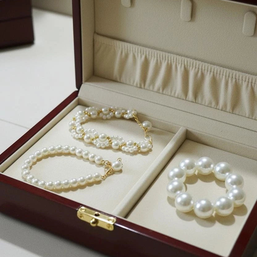 3 line pearl bracelet