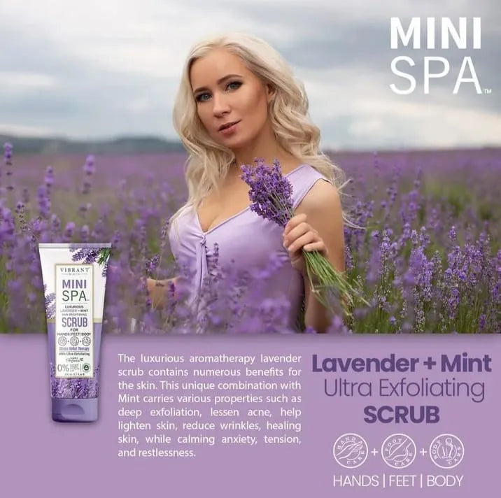 Vibrant Beauty Mini Spa Lavender + Mint Manicure Pedicure Kit 200 ML(5Pcs)