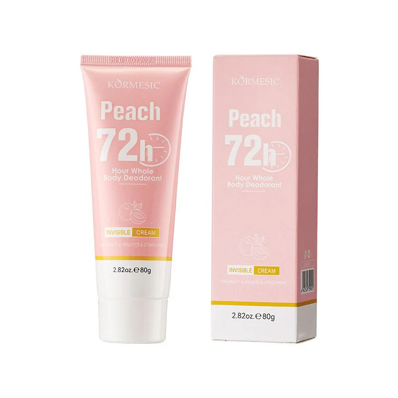 KORMESIC Peach Scented Whole Body Deodorant Cream 72H Odor Control - 80gm