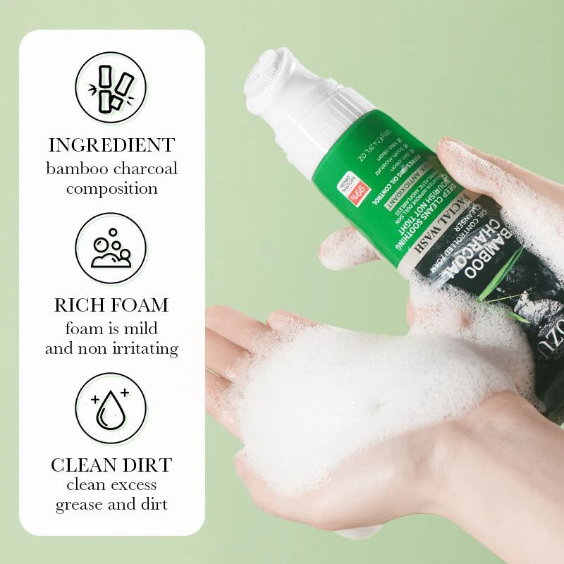 ZOZU Black Charcoal Oil Control Deep Cleansing Nourishing Facial Wash - 120g