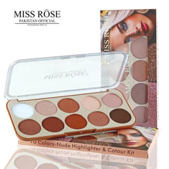 Miss Rose Nude-Highlighter & Contour Kit -  10 Color