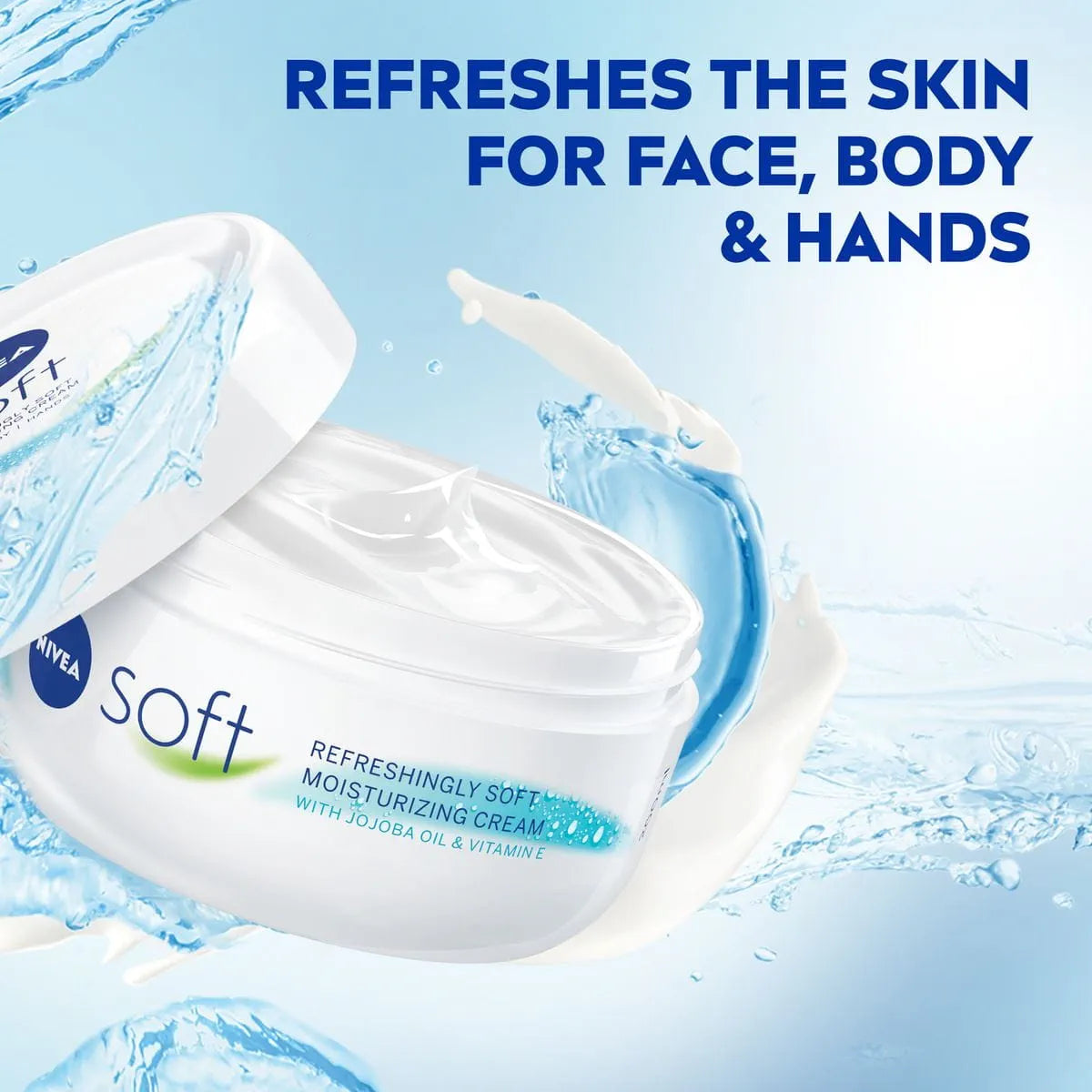 Nivea Soft Refreshingly Soft Moisturizing Cream, Jojoba Oil + Vitamin-E