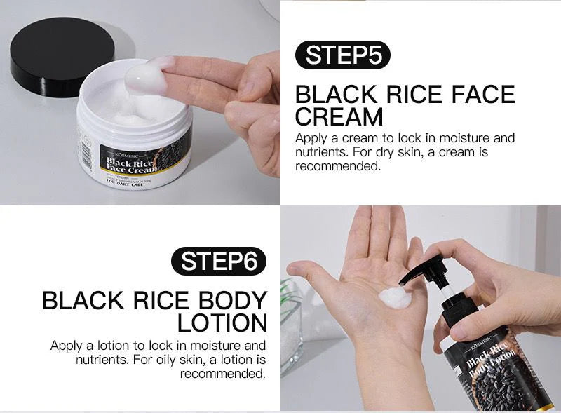 KORMESIC tender brighten skin tone black Rice Face Cream 120g