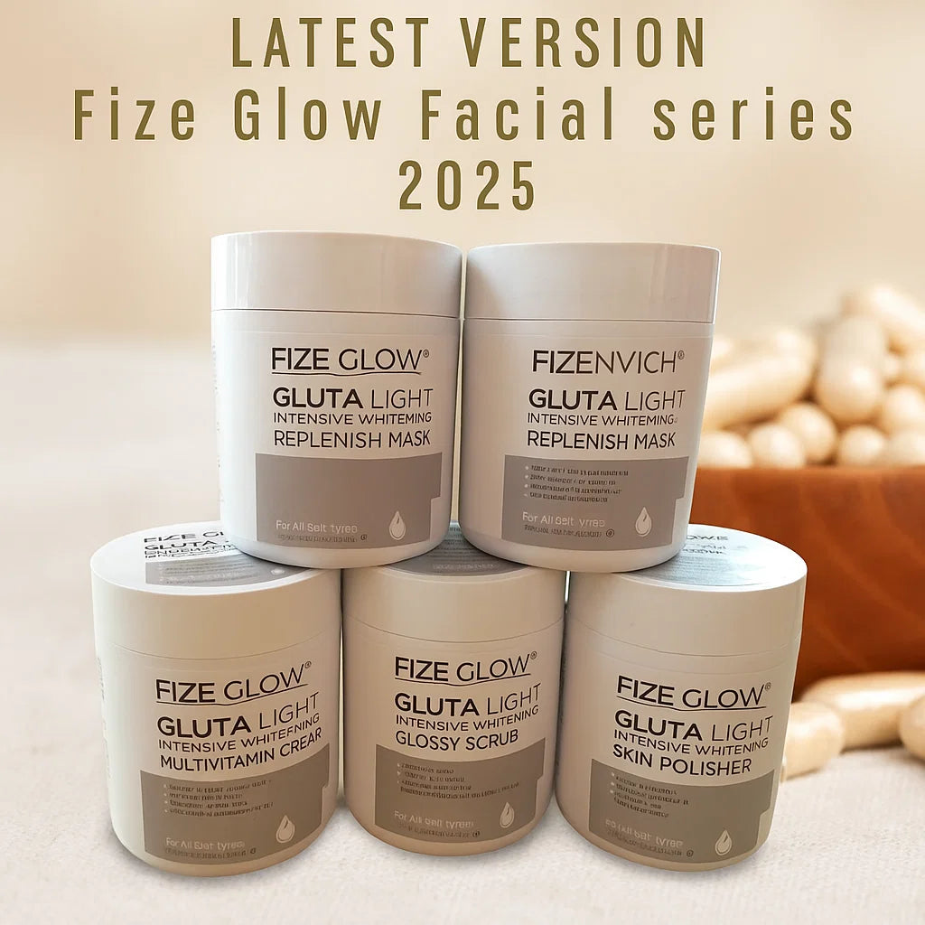 Fize Glow Gluta Light Facial Kit – 5 in 1 Complete Skincare Set -500g Each