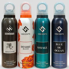 Hiscent by Waseem Badami – Pack of 4 Body Spray 200ml (Each)