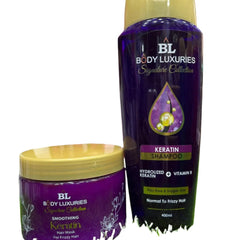 Body Luxuries 2 in 1 Keratin Deal Shampoo 400ml + Mask 300gm