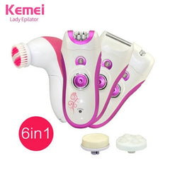 Kemei 6 in 1 Rechargeable Cordless Multifunctional Epilator Defeatherer Shaver
