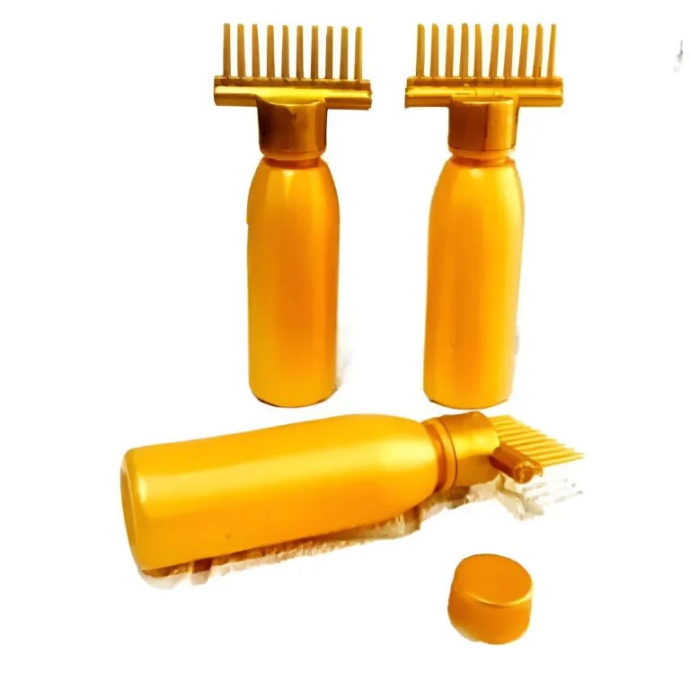 Hair Oil Applicator Bottle, Root oiling Comb bottle for Hair Coloring, Shampoo, Oiling and Dye ( Empty Bottle)