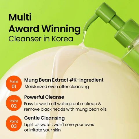 Beplain Mung Bean Greenful Vegan Cleansing Oil - 200ml