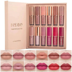 12 Colors HANDAIYAN Matte Liquid Lipstick Set