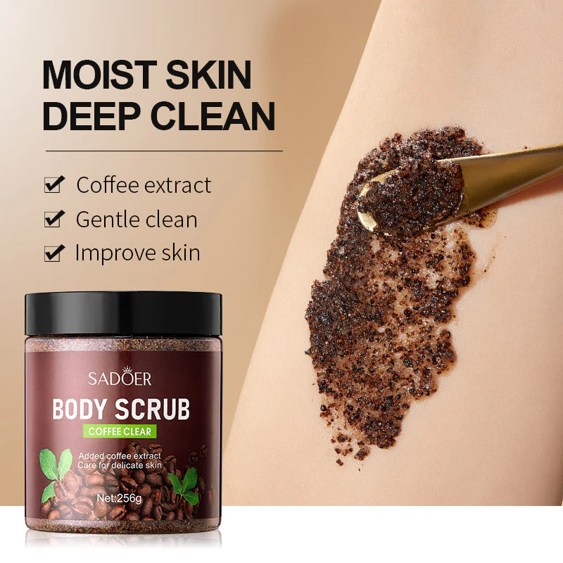 Sadoer Coffee Clear Moisturizing and Softening Body Scrub 256g