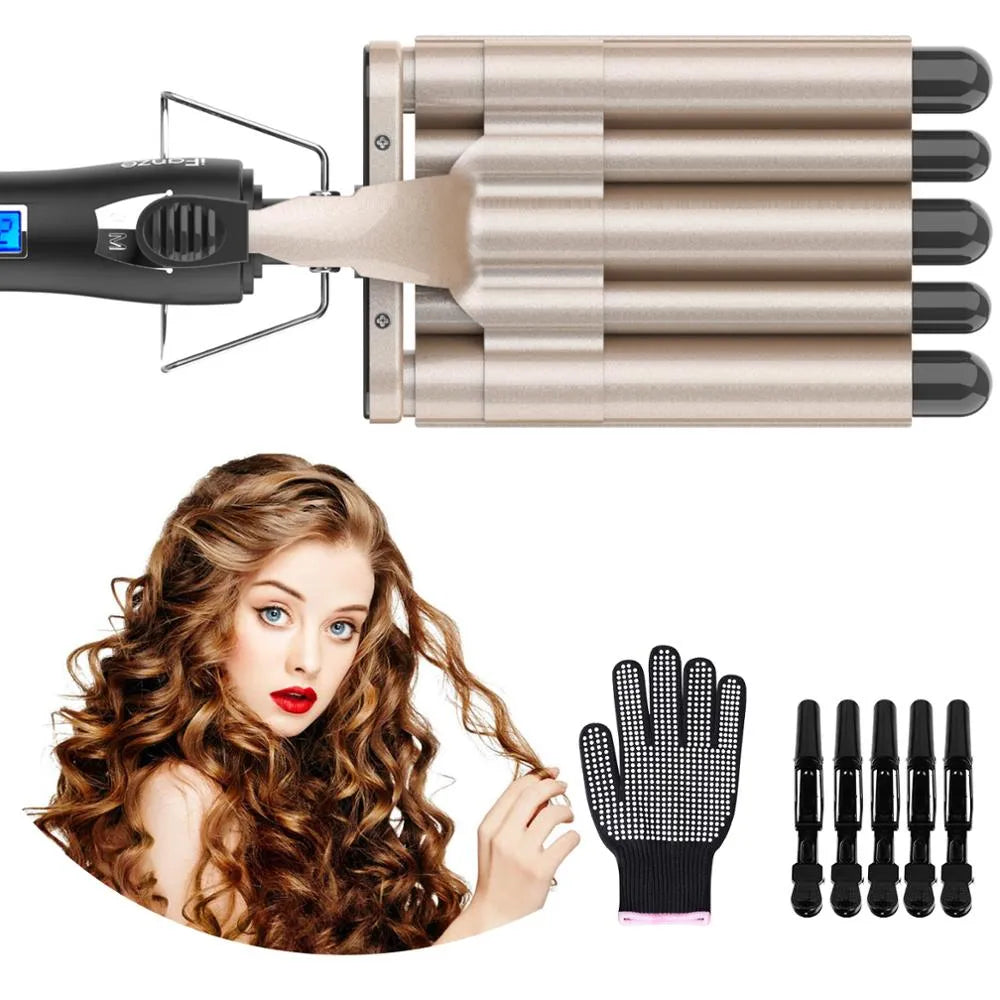 IFanze Professional Hair Curler | 5-barrels Iron