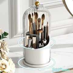 360° Rotating Dustproof Makeup Brush Holder