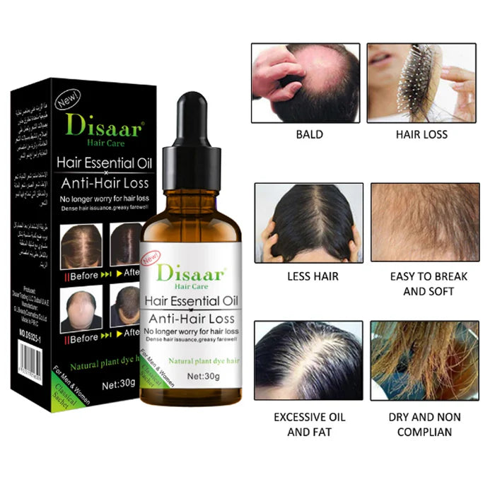 DISAAR Hair Growth Essential Oil Anti Hair Loss Treatment - 30ml