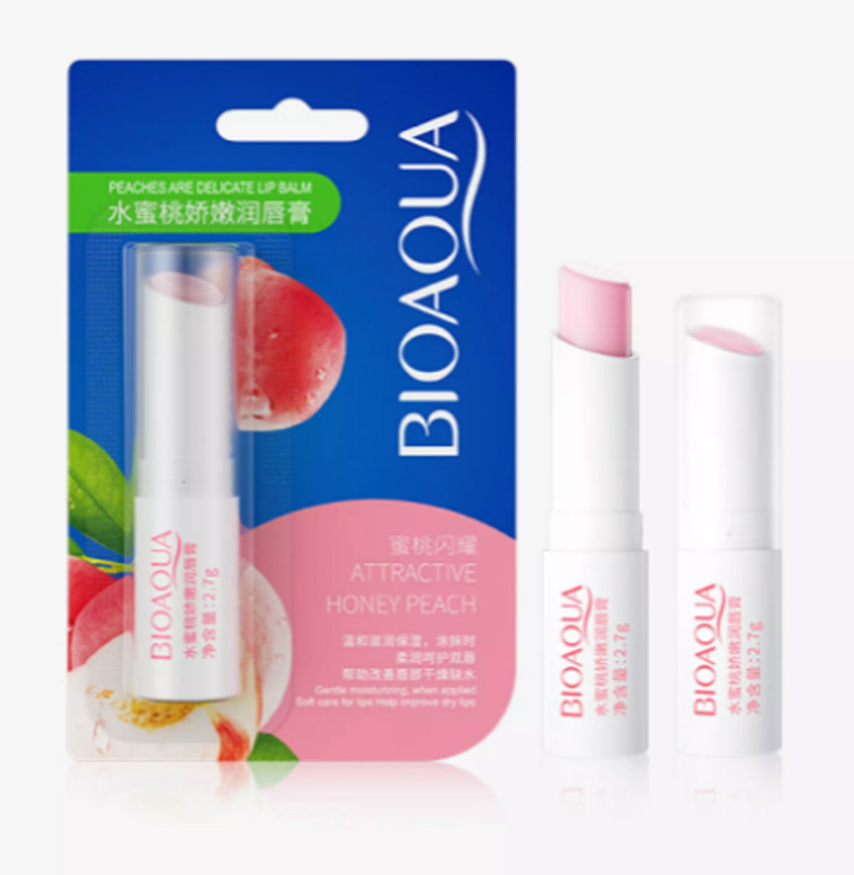 BIOAQUA Honey Peach Ripping Lip Balm 2.7g