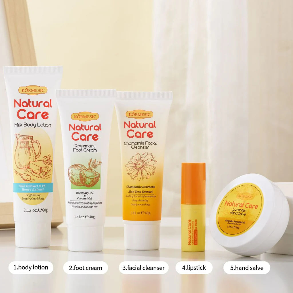 Kormesic Natural Care Essential Kit Moisturizing Nourishing and Cleansing Skincare