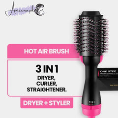 One Step Hot Air Brush (Dryer + Straightener with Gift Sablaon Hair Hold Spray)