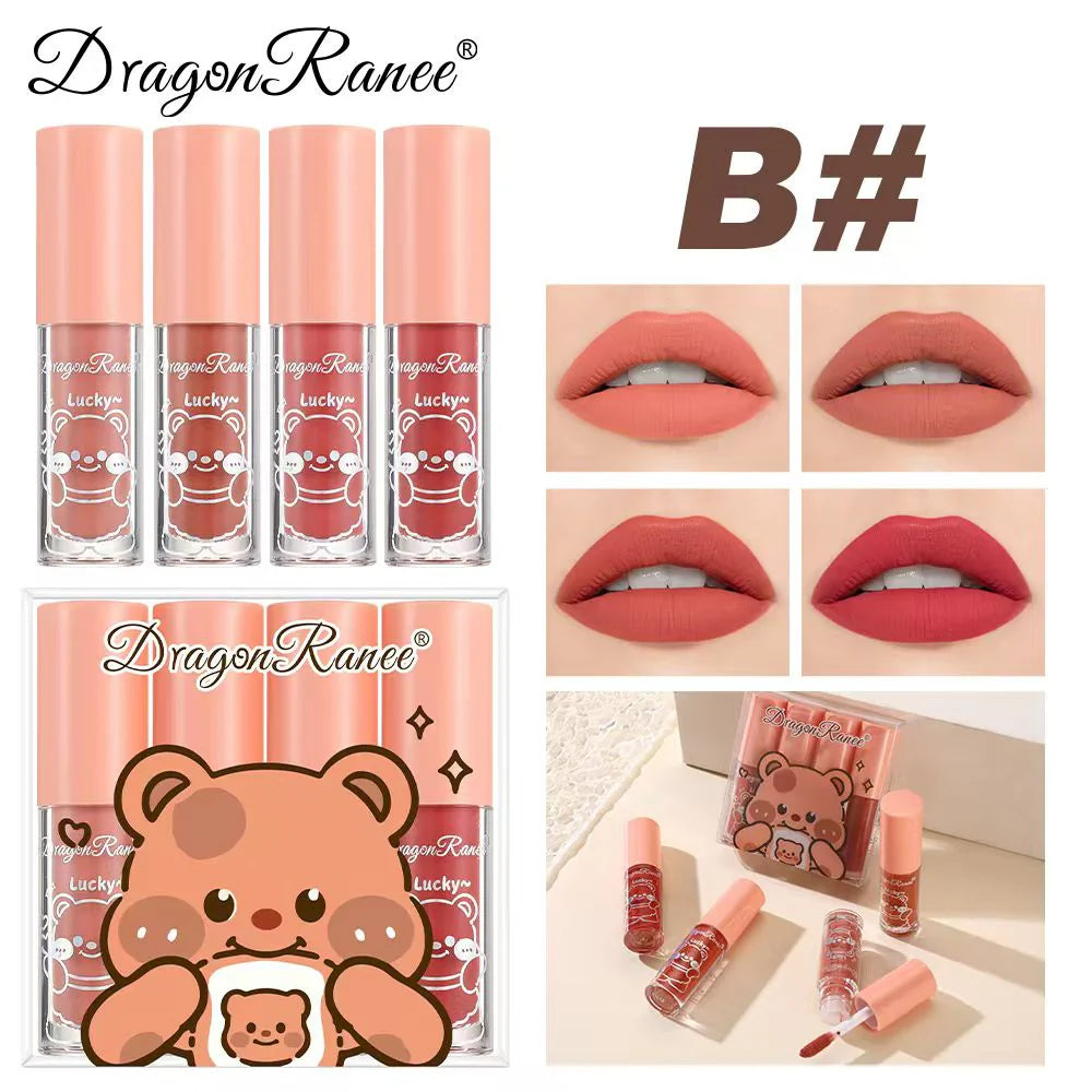 Dragon Ranee Long Lasting Lip gloss Set of 4Pcs