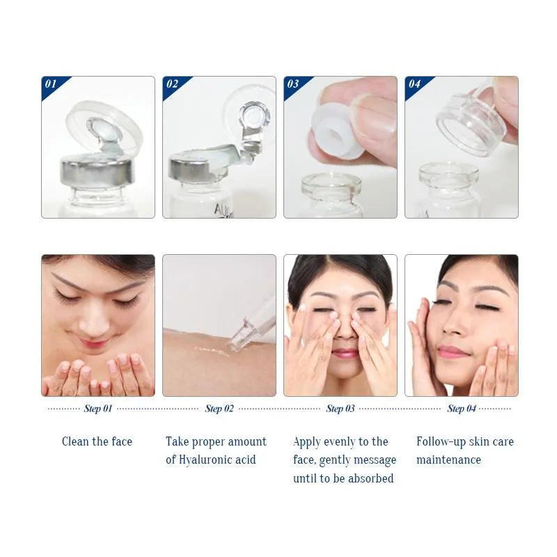 BIOAQUA Hyaluronic Acid Essence B6 Moisturizing Anti Wrinkle Facial Serum 10Pcs