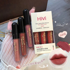 Hivi 3pcs Silky Velvet Mist Texture Rich Color Lipgloss