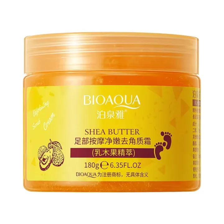 Bioaqua Shea Butter Foot Care Cream Massage Scrub 180g