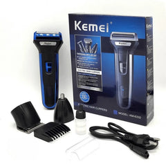 3 In 1 KEMEI KM-6332 Rechargeable Electric Shaver & Trimmer