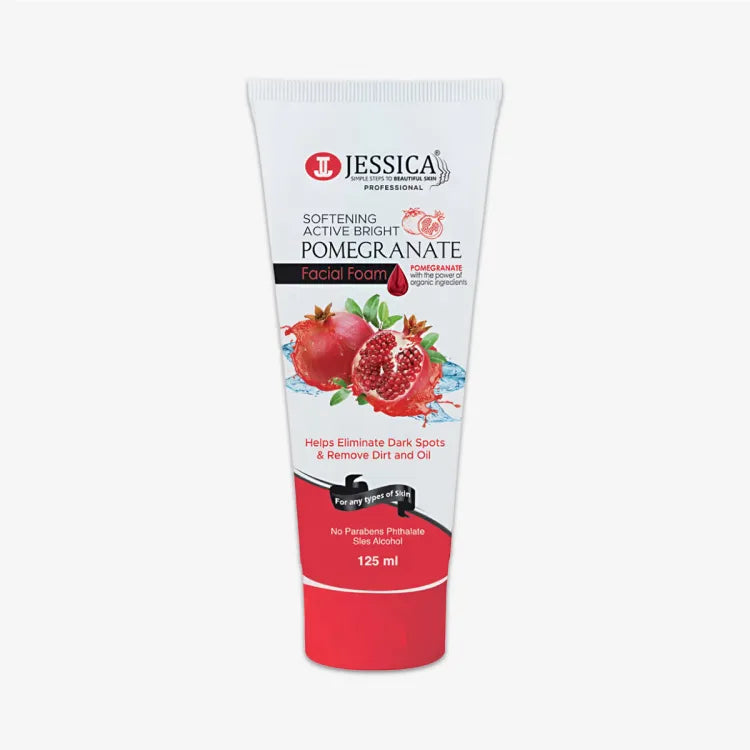 Jessica New Softening Active Bright Pomegranate Facial Foam 125ml