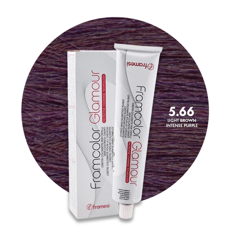 Framesi Framcolor Glamour Hair Coloring Cream 5.66 Light Brown Intense Purple 100g