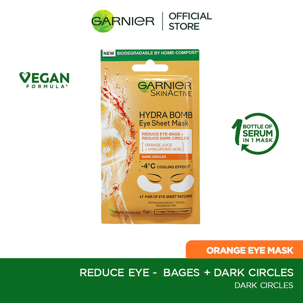 Garnier - Skin Active Hydra Bomb Orange Tissue Eye Mask