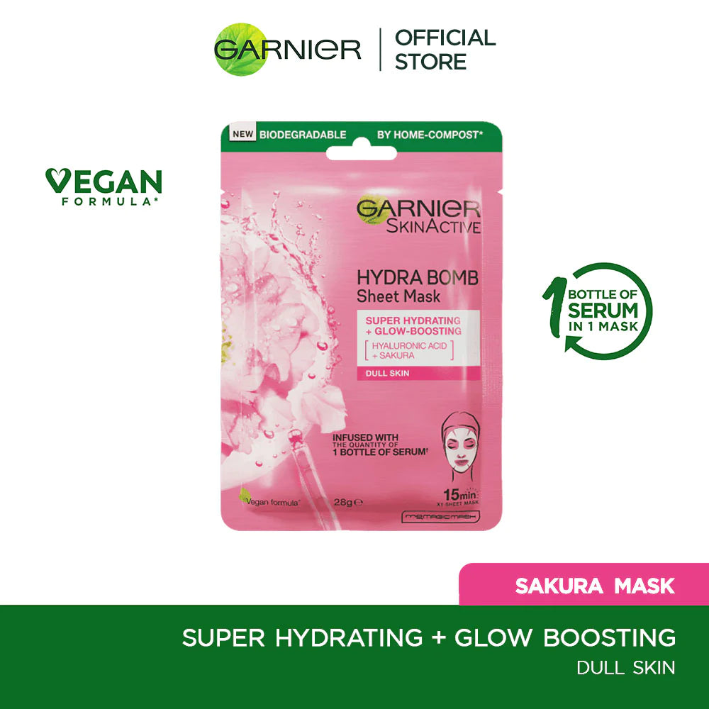 Garnier - Skin Active Hydra Bomb Sakura Tissue Face Mask