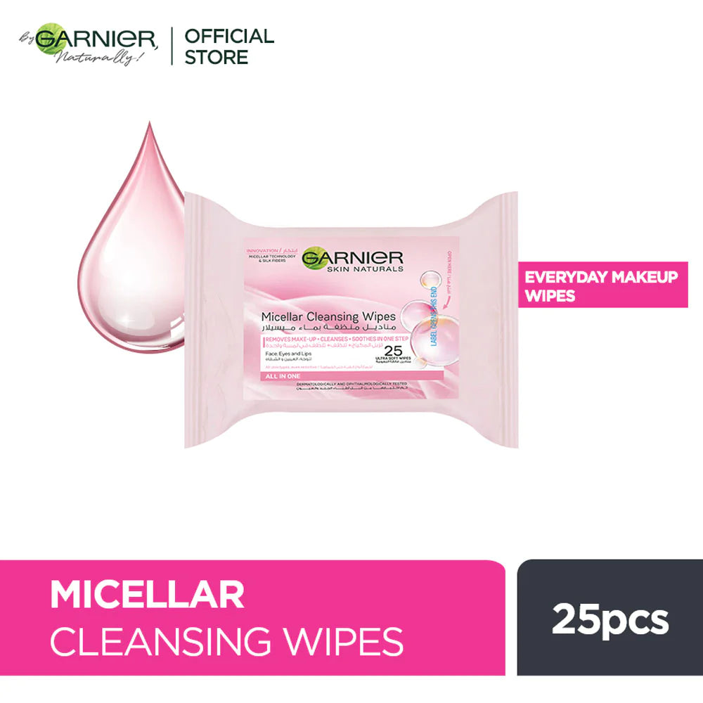 Garnier - Skin Active Micellar Makeup Cleansing Wipes - 25pcs