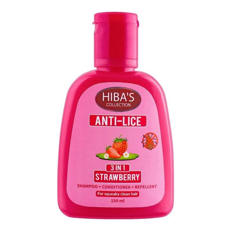 Hiba's Collection Anti Lice 3-In-1 Strawberry Shampoo + Conditioner + Repellant 150ml