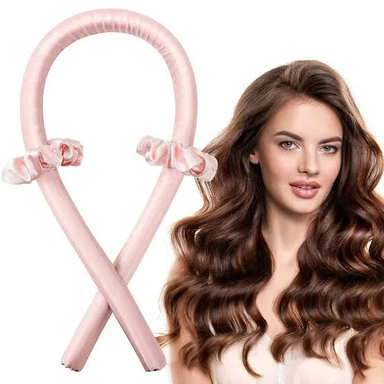 100% IMPORTED Heatless Curling Rod Headband - Natural Waves and Soft Silk Curls for Long Hair