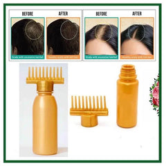 Hair Oil Applicator Bottle, Root oiling Comb bottle for Hair Coloring, Shampoo, Oiling and Dye ( Empty Bottle)